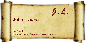 Juha Laura névjegykártya